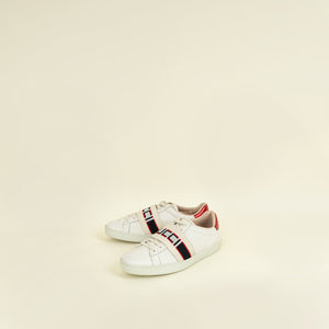 Gucci White Stripe Womens New Ace Sneakers 37.5