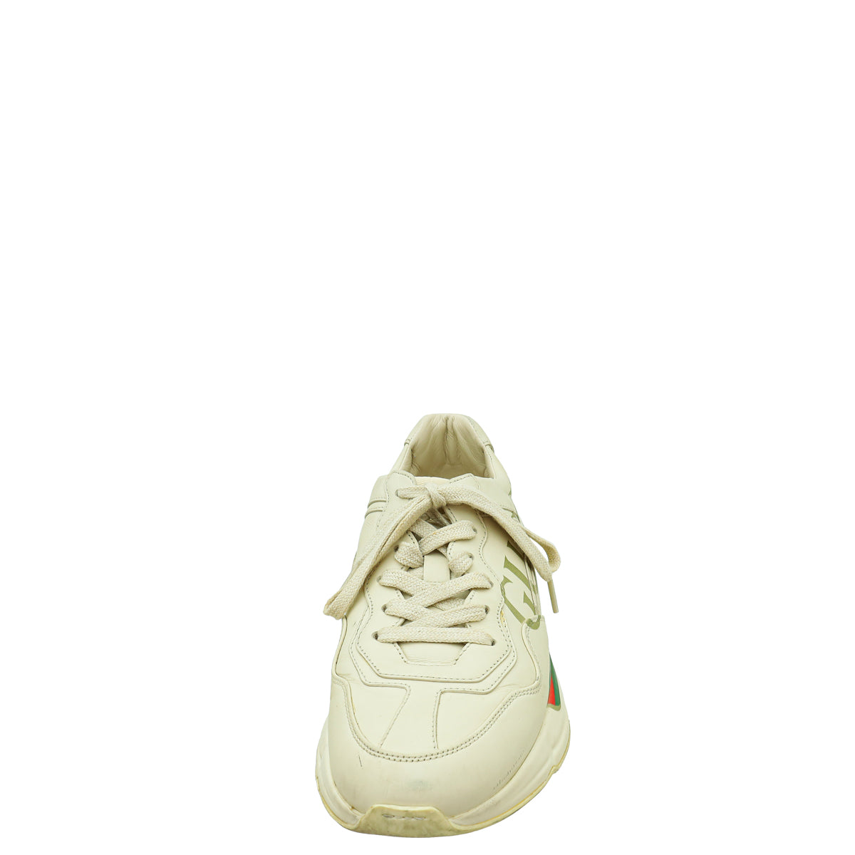 Gucci Ivory Logo Rhyton Trainer Sneakers 37.5