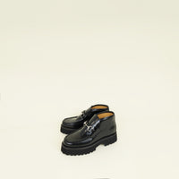 Gucci Black Cordovan Lux Horsebit Ankle Boots 37.5