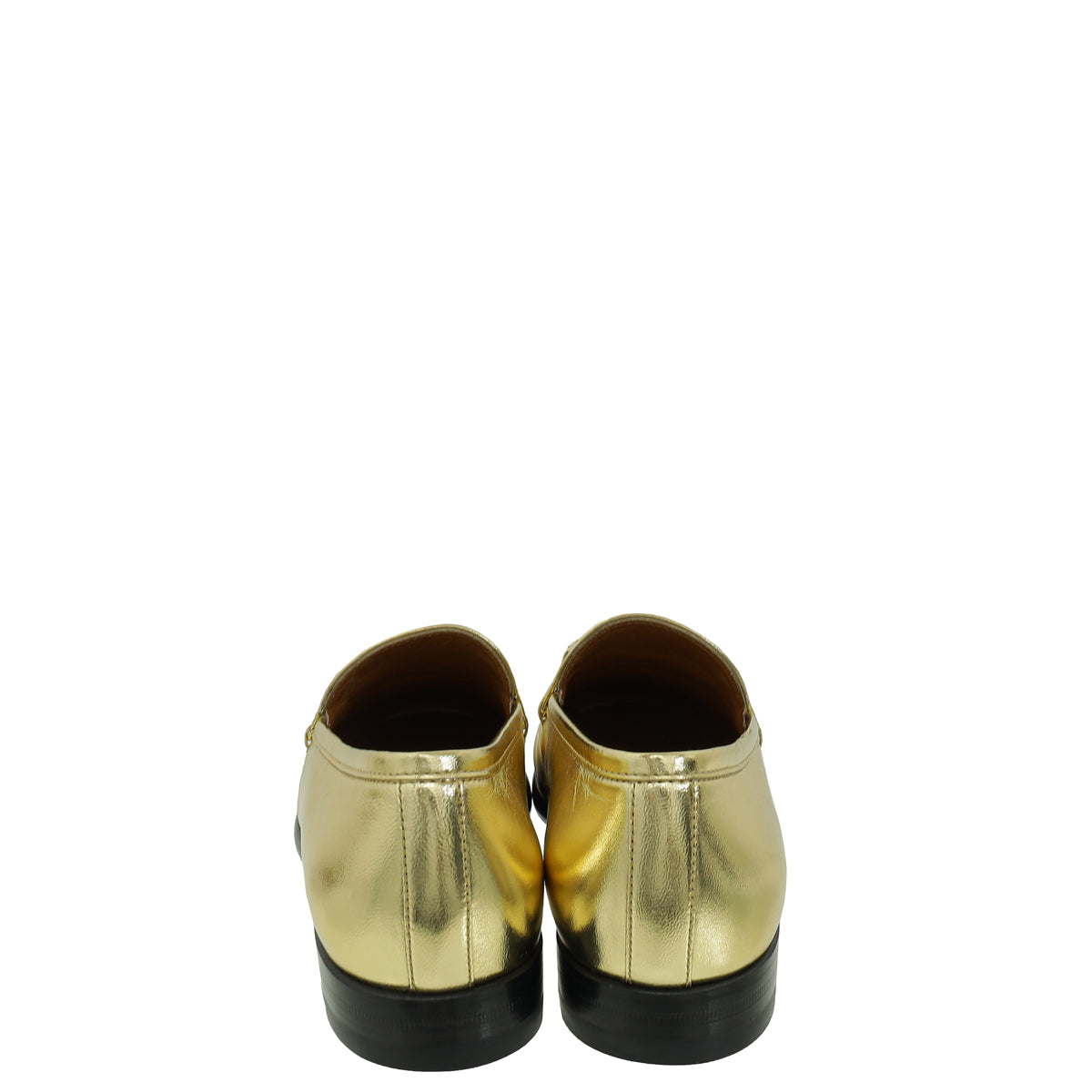 Gucci Gold Jordaan Crystal Loafer 37.5