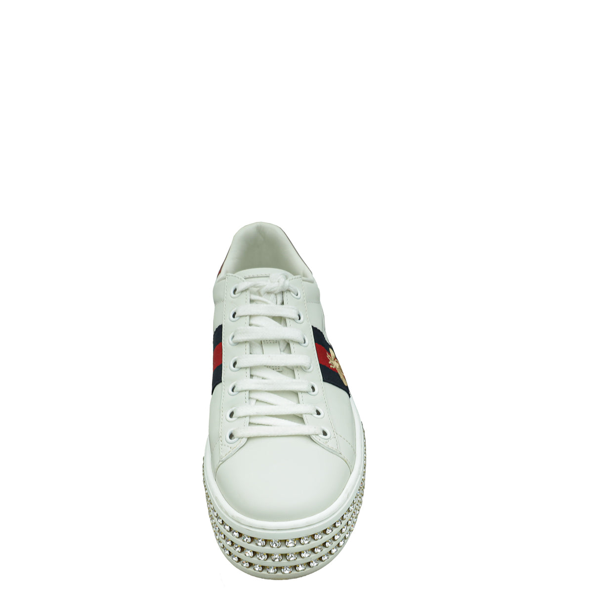 Gucci Crystal Platform Ace Bee Sneakers 37-Gucci-THE CLOSET