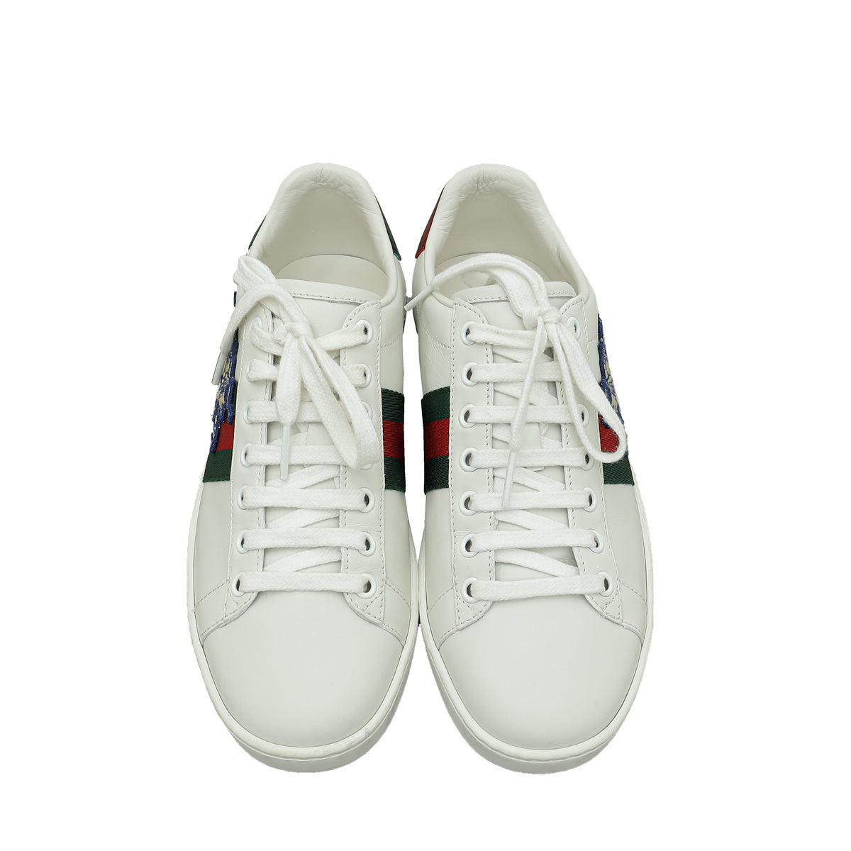 Gucci White X Disney Three Little Pigs Embroidered Ace Sneakers 37