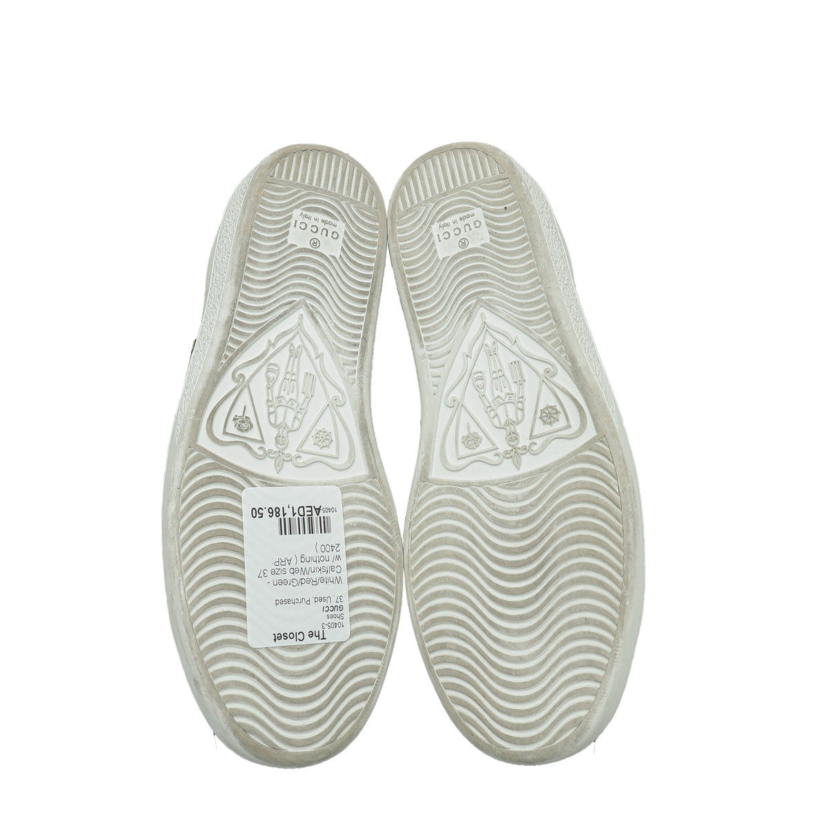 Gucci White X Disney Three Little Pigs Embroidered Ace Sneakers 37