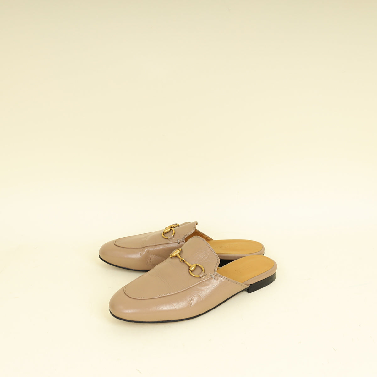 Gucci Taupe Princetown Mules 37