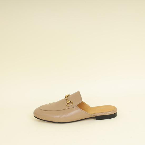 Gucci Taupe Princetown Mules 37