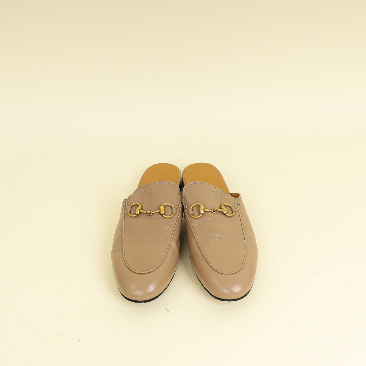 Gucci Taupe Princetown Mules 37