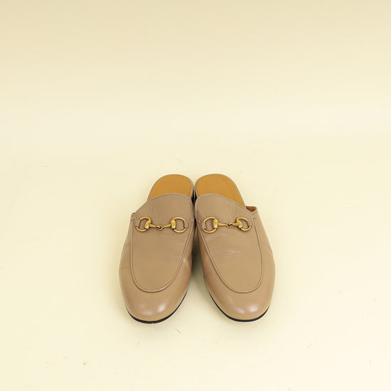 Gucci Taupe Princetown Mules 37