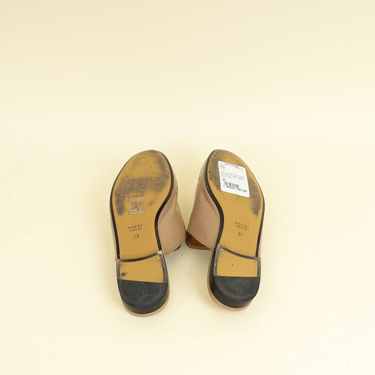 Gucci Taupe Princetown Mules 37