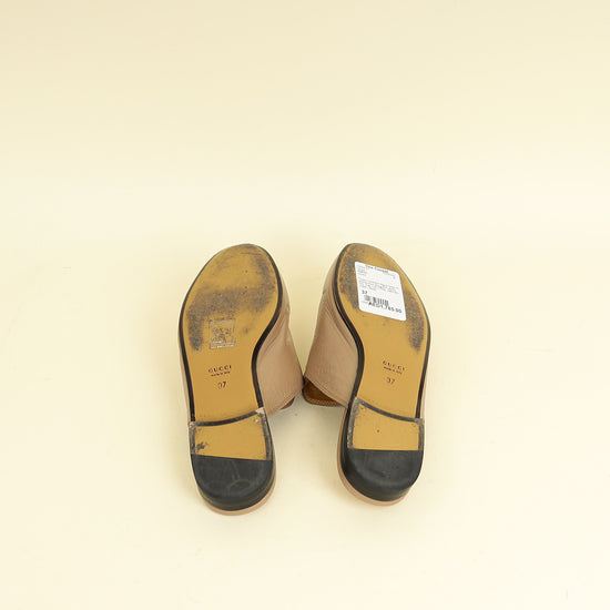 Gucci Taupe Princetown Mules 37