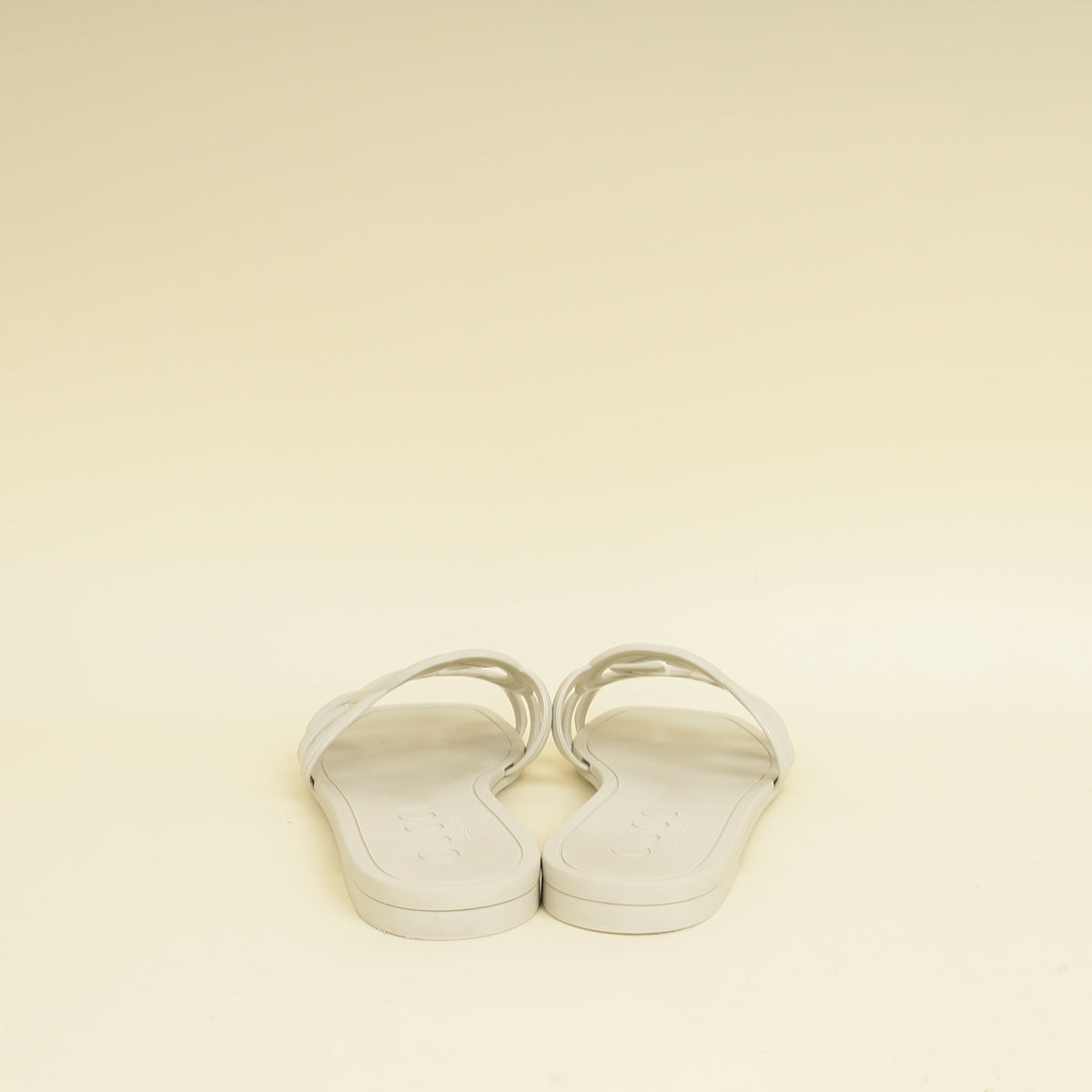 Gucci Vintage White Interlocking G Slide Sandal 37