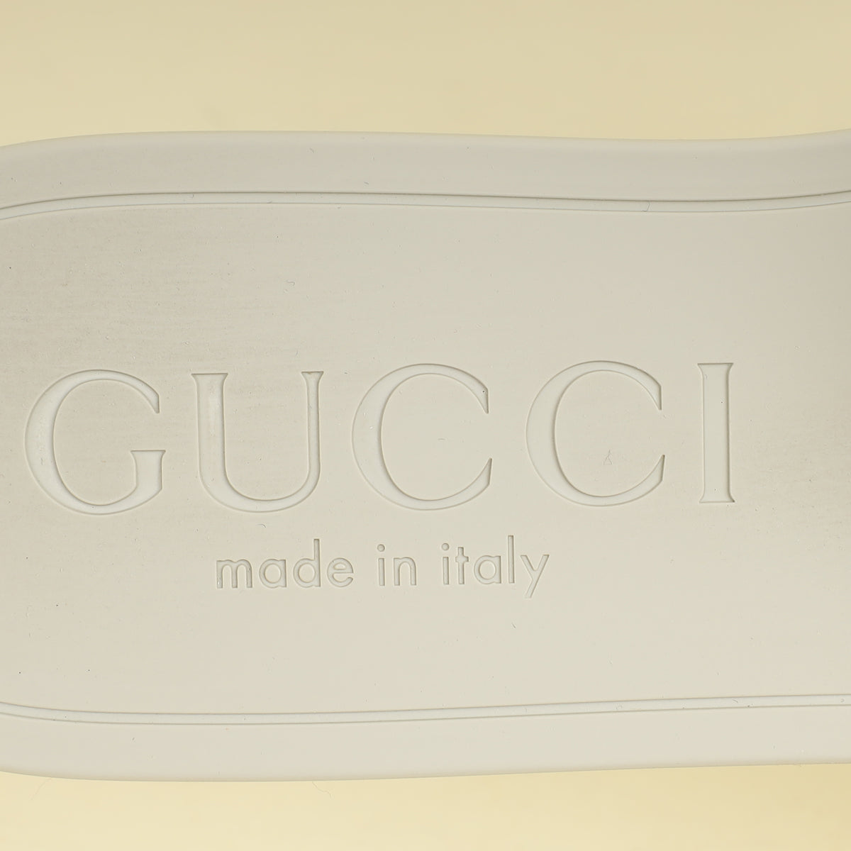 Gucci Vintage White Interlocking G Slide Sandal 37