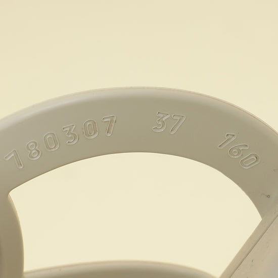 Gucci Vintage White Interlocking G Slide Sandal 37