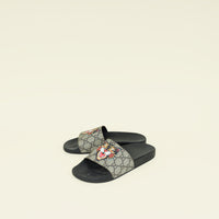Gucci Bicolor GG Supreme Angry Cat Print Slide Sandal 37