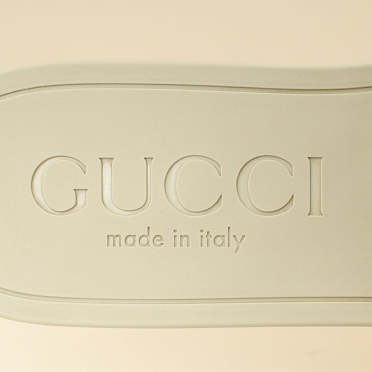 Gucci Off White Interlocking G Cutout Slide Sandal 37-Gucci-THE CLOSET