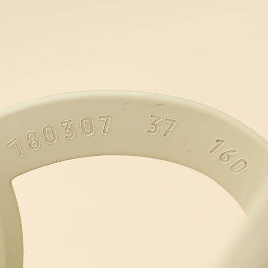 Gucci Off White Interlocking G Cutout Slide Sandal 37-Gucci-THE CLOSET