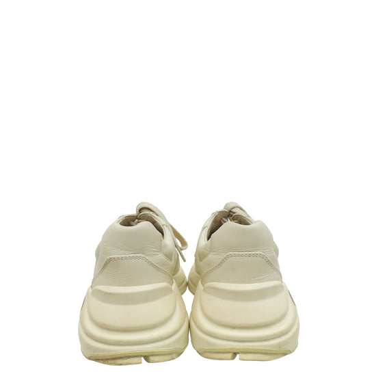 Gucci Ivory Logo Rhyton Trainer Sneakers 37