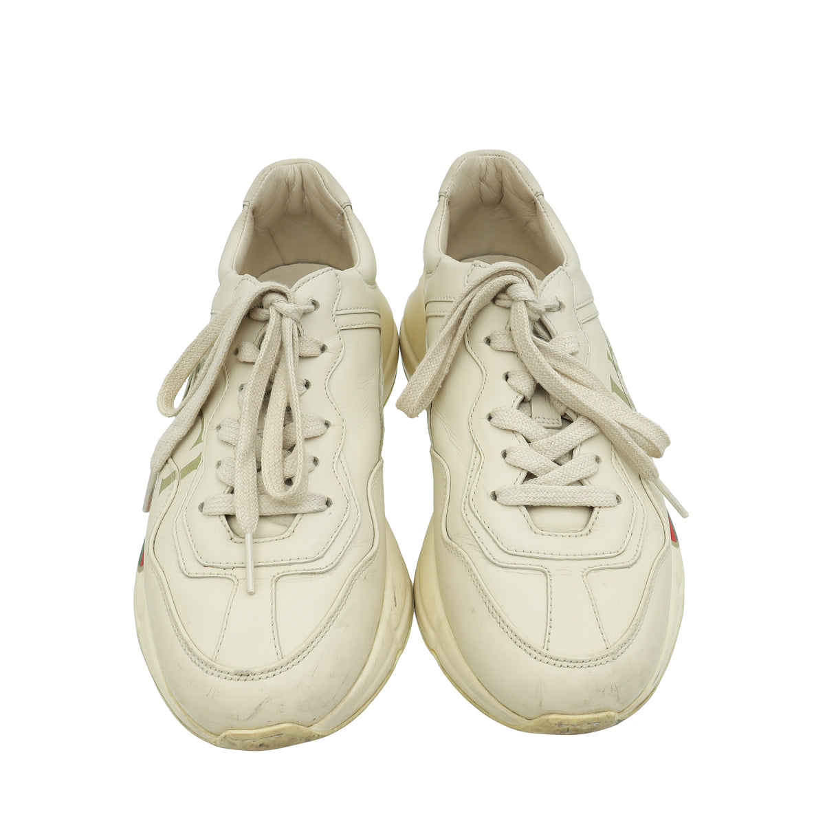 Gucci Ivory Logo Rhyton Trainer Sneakers 37