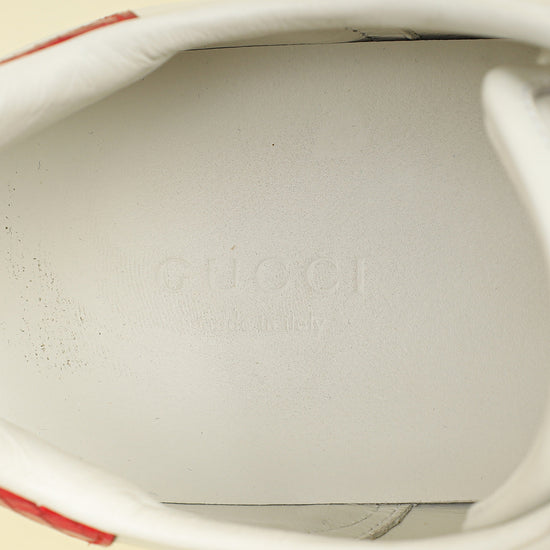 Gucci White Ace Bee Embroidered Sneaker 37