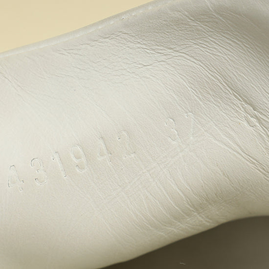 Gucci White Ace Bee Embroidered Sneaker 37