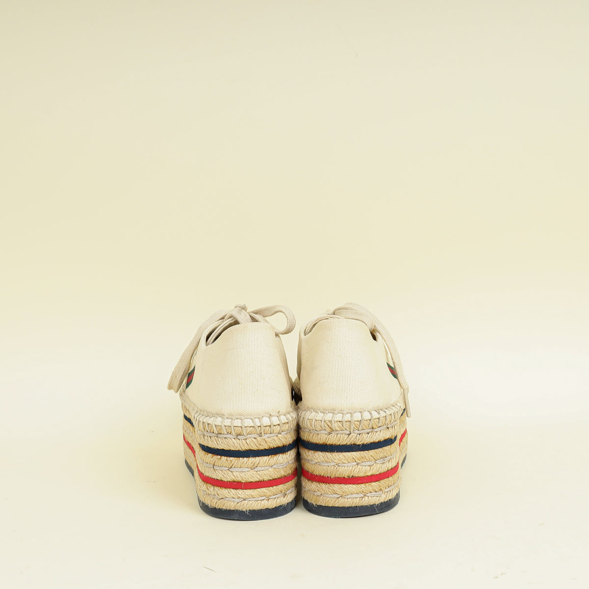 Gucci Greggio Grege Platform Espadrille Logo Sneakers 38.5