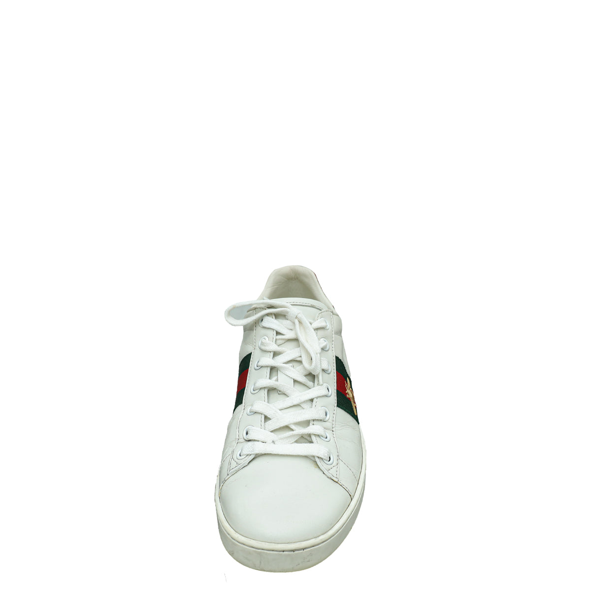 Gucci White Ace Web Bee Sneaker 38.5-Gucci-THE CLOSET