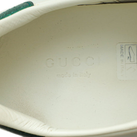 Gucci White Ace Web Bee Sneaker 38.5