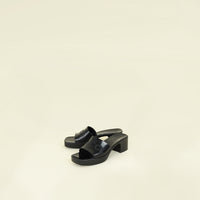 Gucci Black Logo Rubber Slide Sandal 38