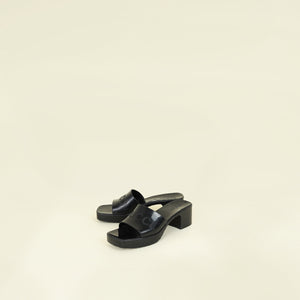 Gucci Black Logo Rubber Slide Sandal 38