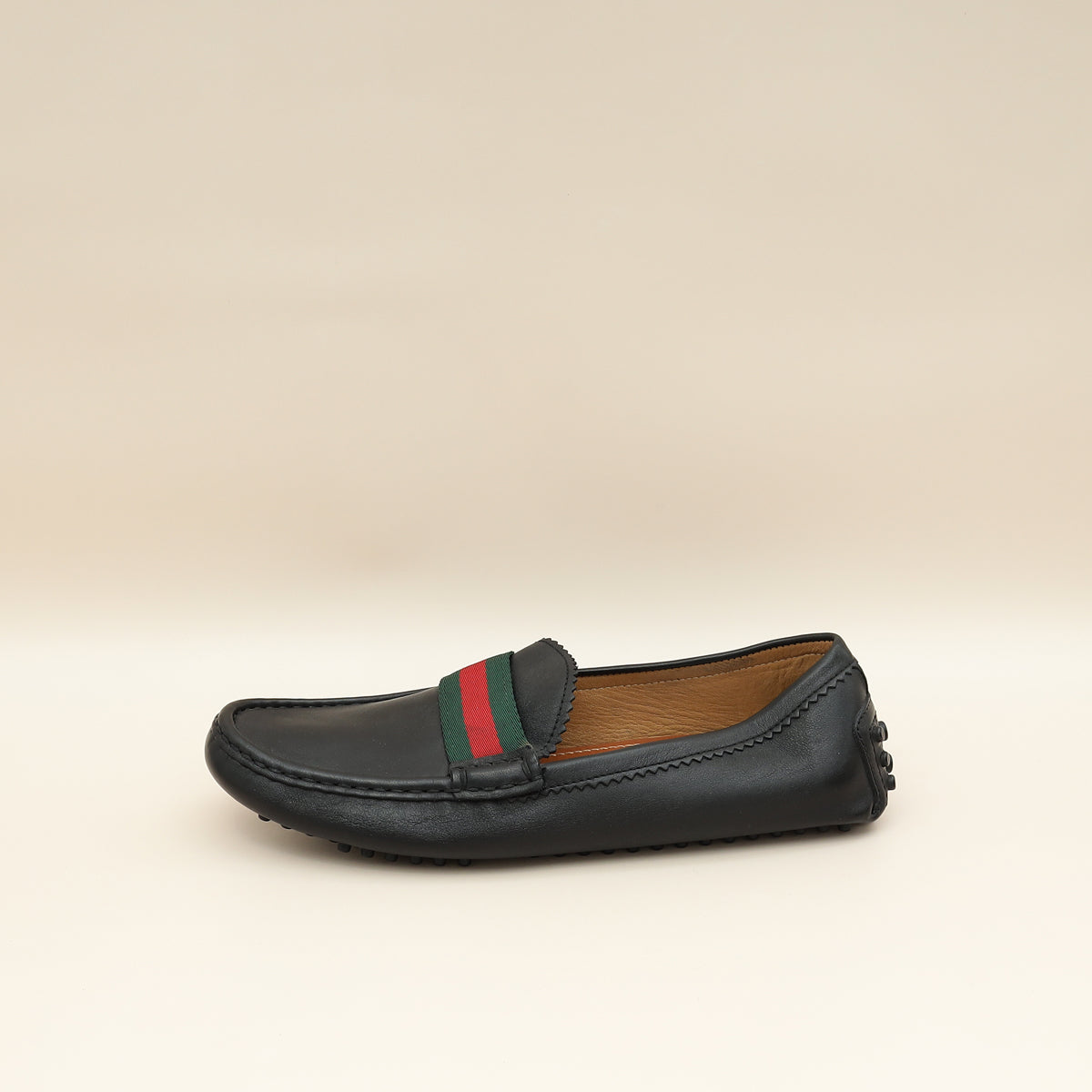 Gucci Black Web Loafer 38-Gucci-THE CLOSET