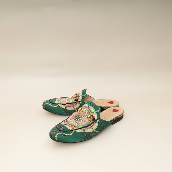 Gucci Multicolor Princetown Satin Print Mules 38-Gucci-THE CLOSET