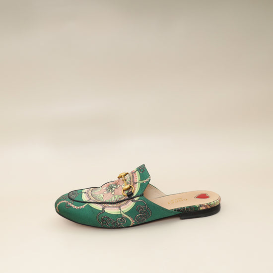 Gucci Multicolor Princetown Satin Print Mules 38-Gucci-THE CLOSET