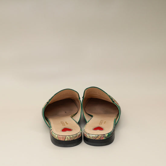 Gucci Multicolor Princetown Satin Print Mules 38-Gucci-THE CLOSET