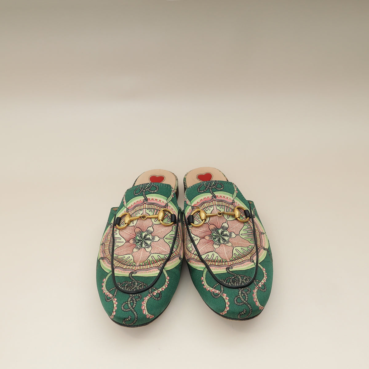 Gucci Multicolor Princetown Satin Print Mules 38-Gucci-THE CLOSET