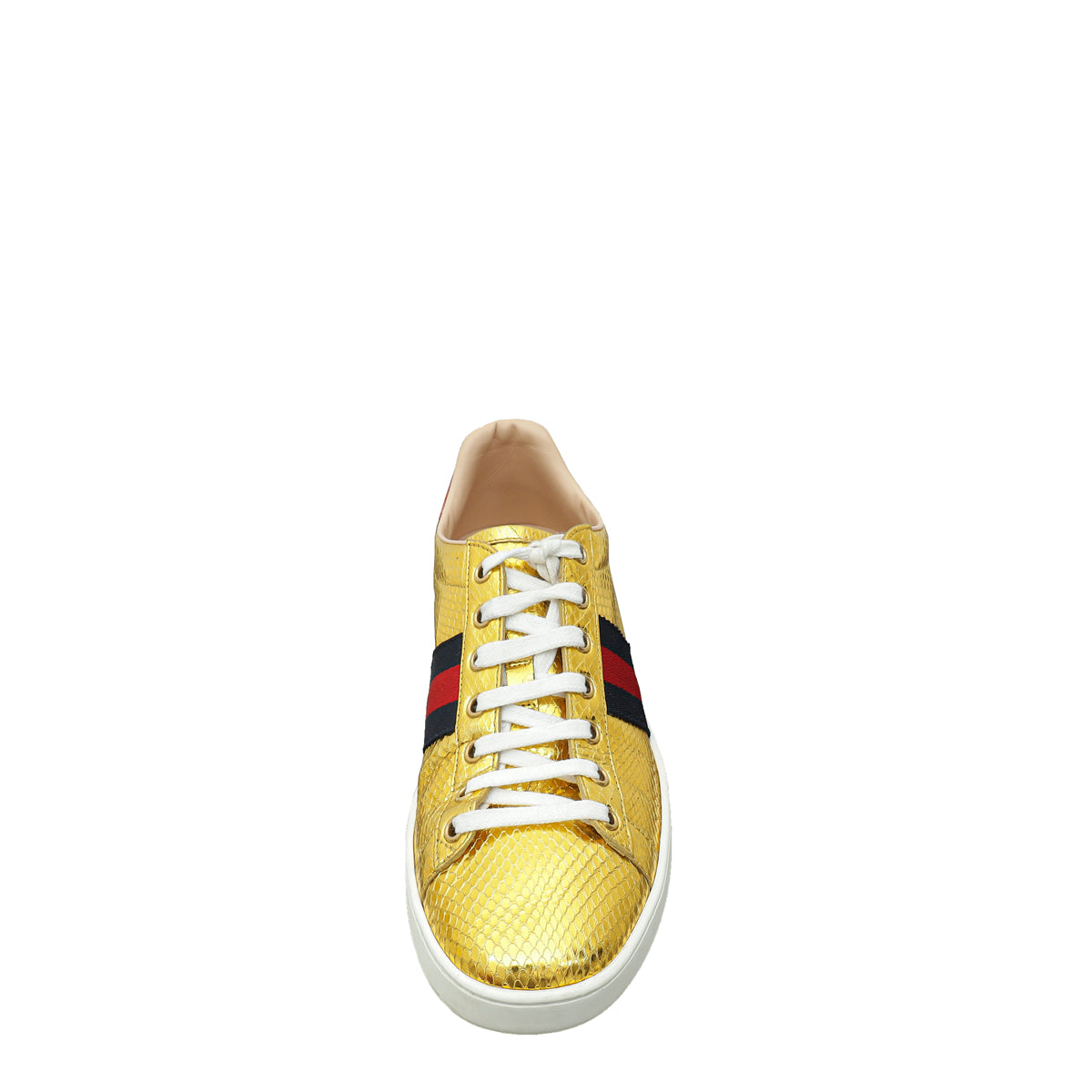 Gucci Ace Python Gucci Gold Ace Metallic Python Sneaker 39.5 – THE CLOSET