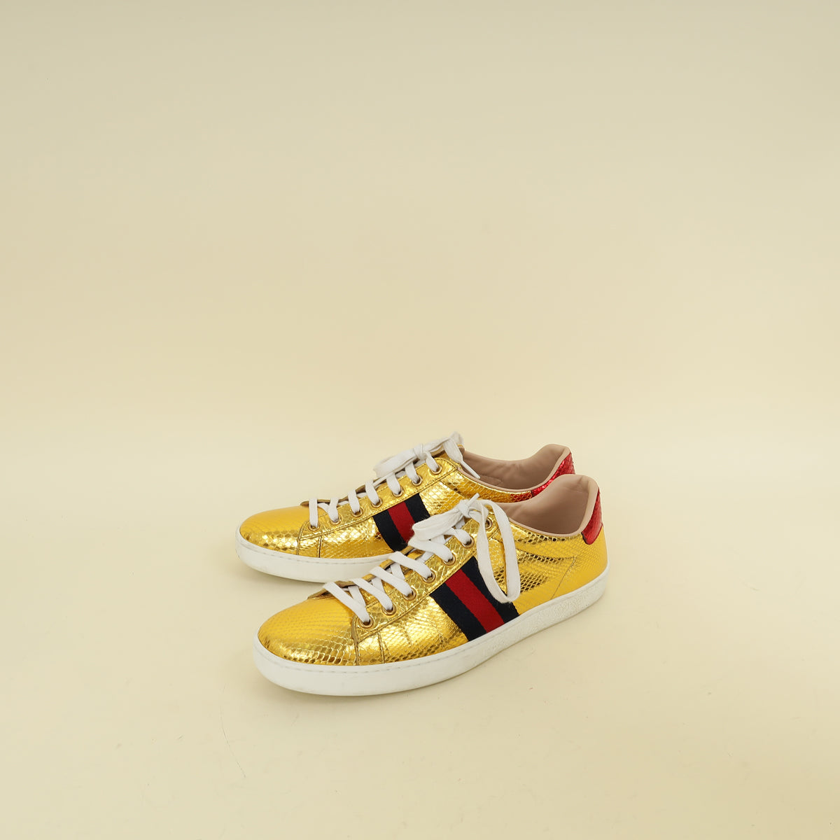 Gucci Bicolor Python Ace Sneaker 39.5