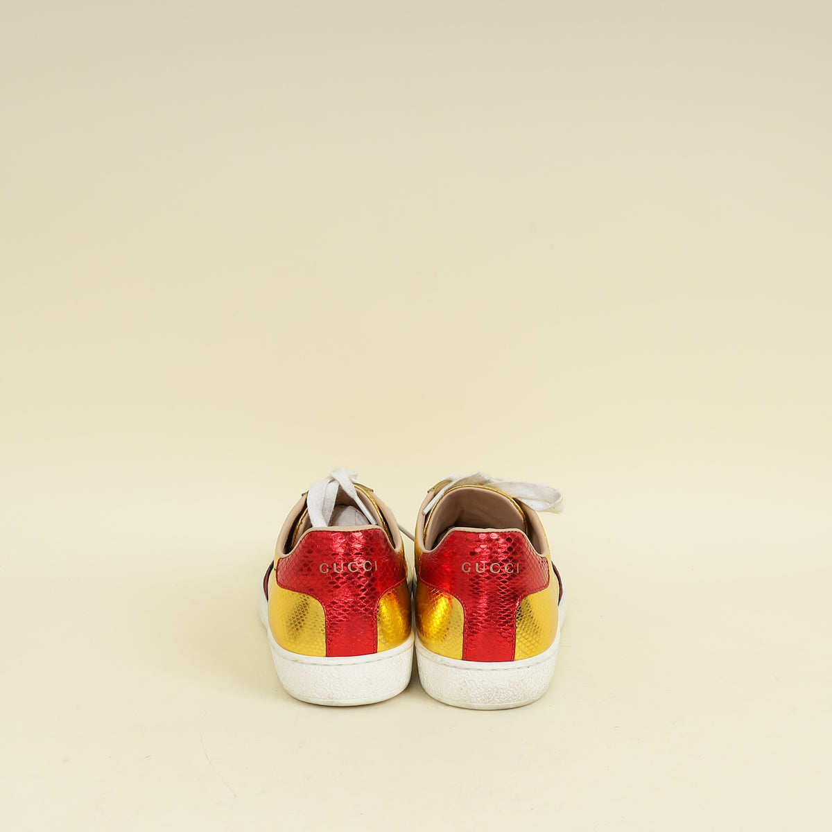 Gucci Bicolor Python Ace Sneaker 39.5