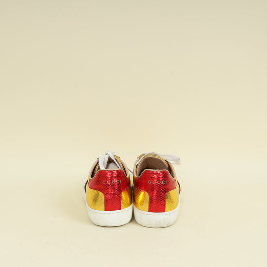 Gucci Bicolor Python Ace Sneaker 39.5