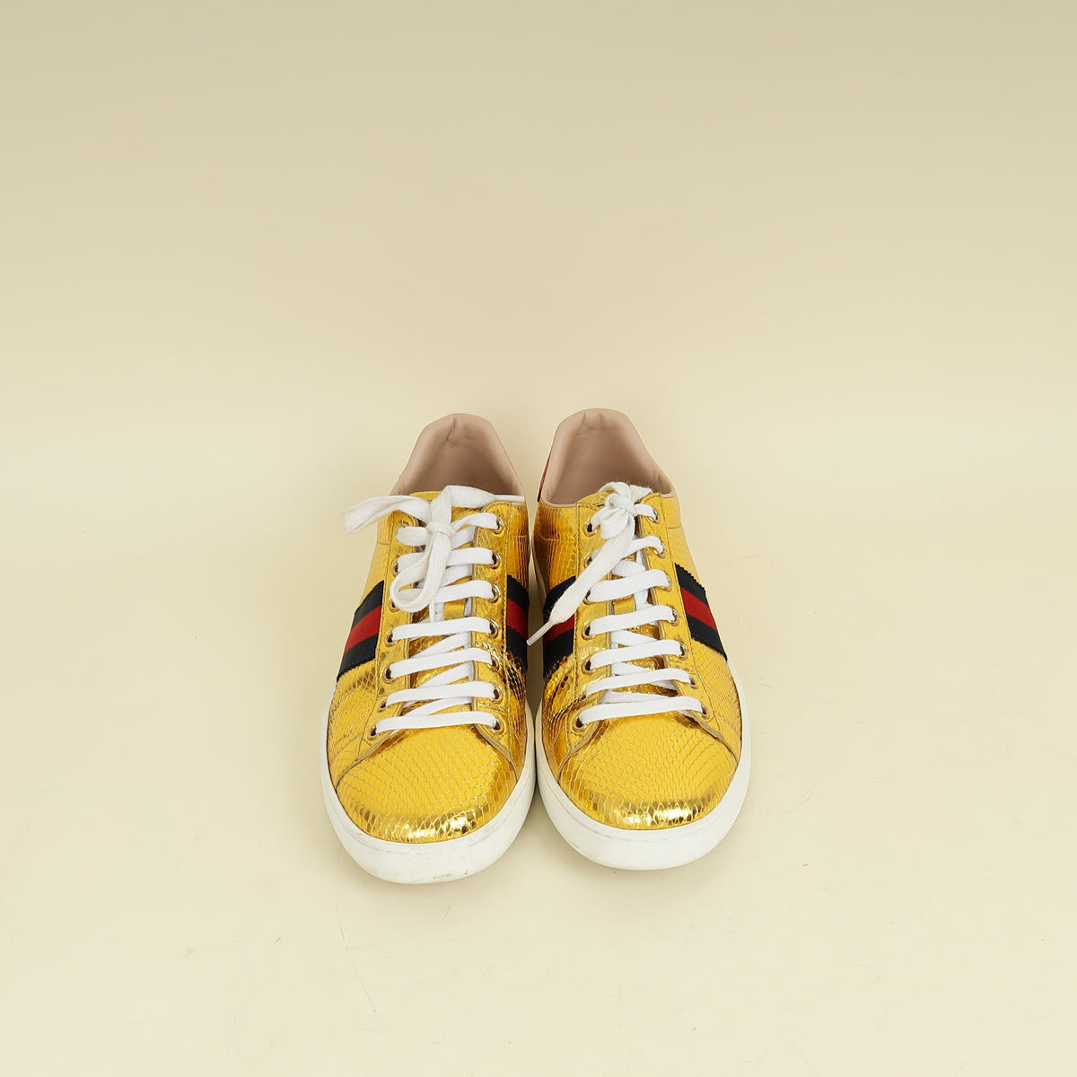 Gucci Bicolor Python Ace Sneaker 39.5