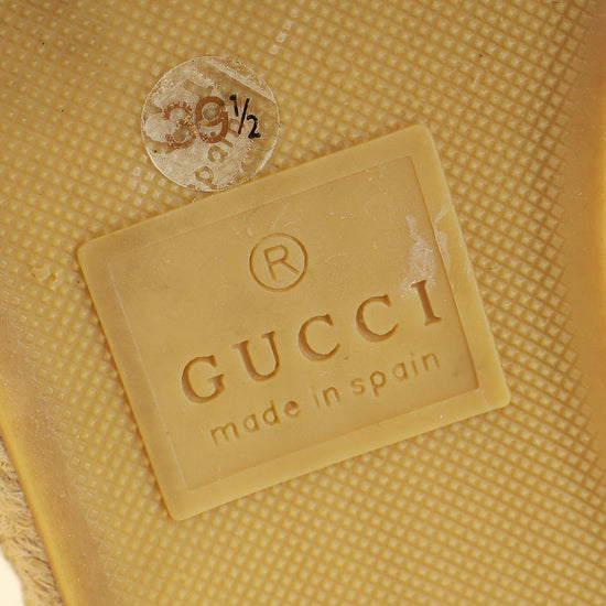 Gucci Metallic Pink GG Marmont Espadrille Sandal 39-Gucci-THE CLOSET