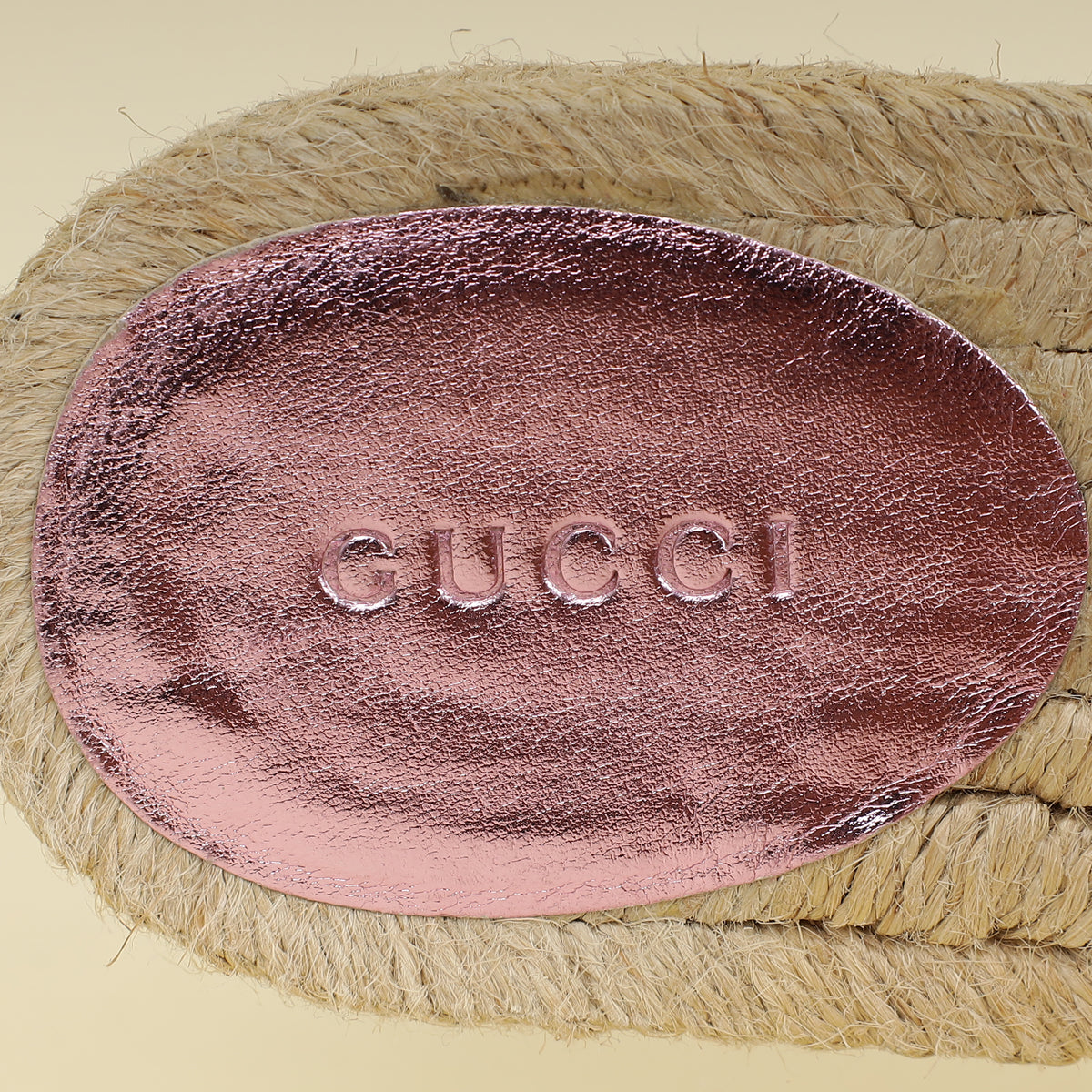 Gucci Metallic Pink GG Marmont Espadrille Sandal 39-Gucci-THE CLOSET