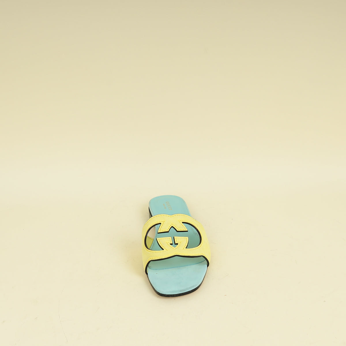 Gucci Bicolor Interlocking G Cutout Slide Sandal 39