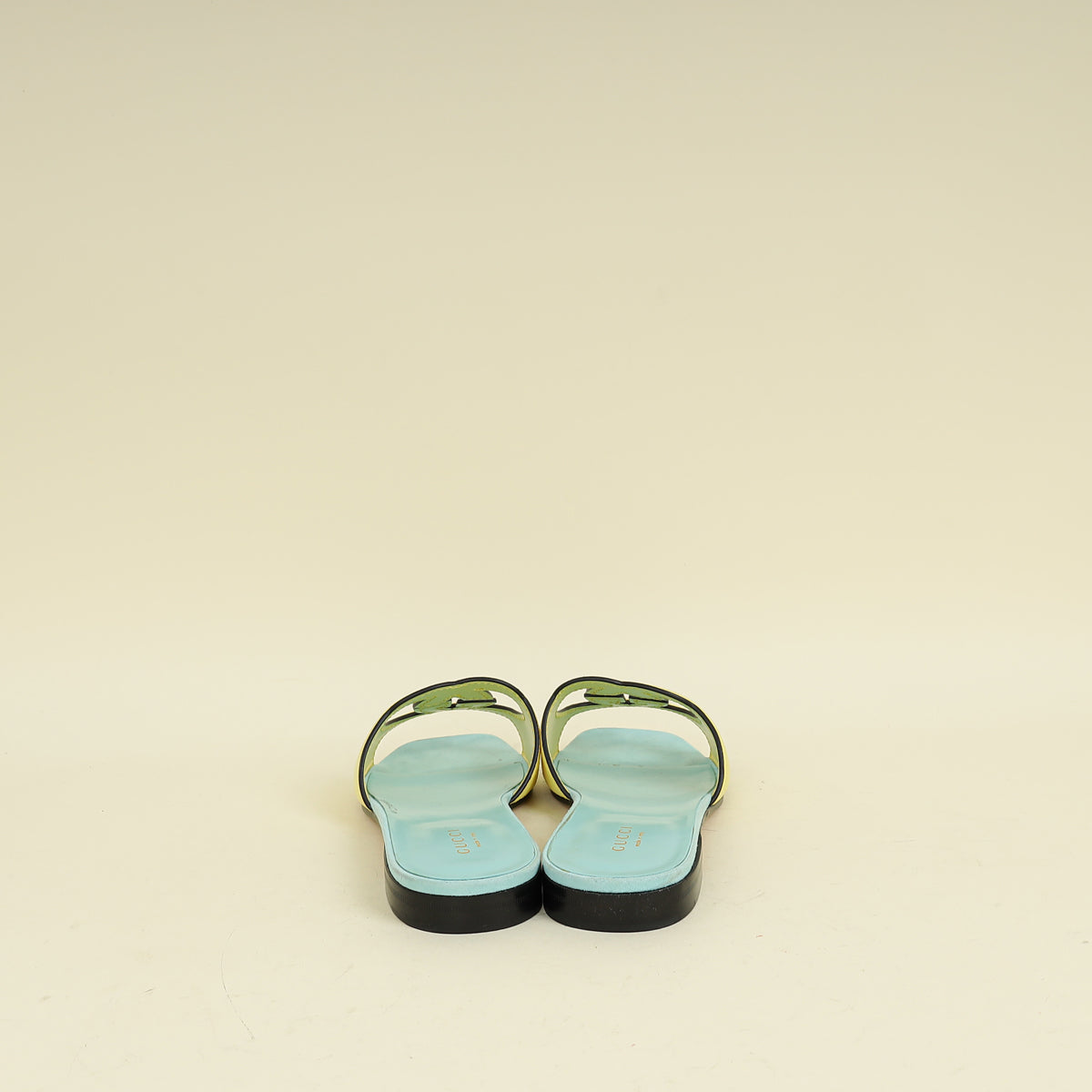 Gucci Bicolor Interlocking G Cutout Slide Sandal 39