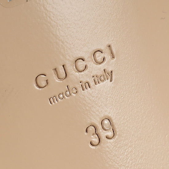 Gucci Bicolor Interlocking G Cutout Slide Sandal 39