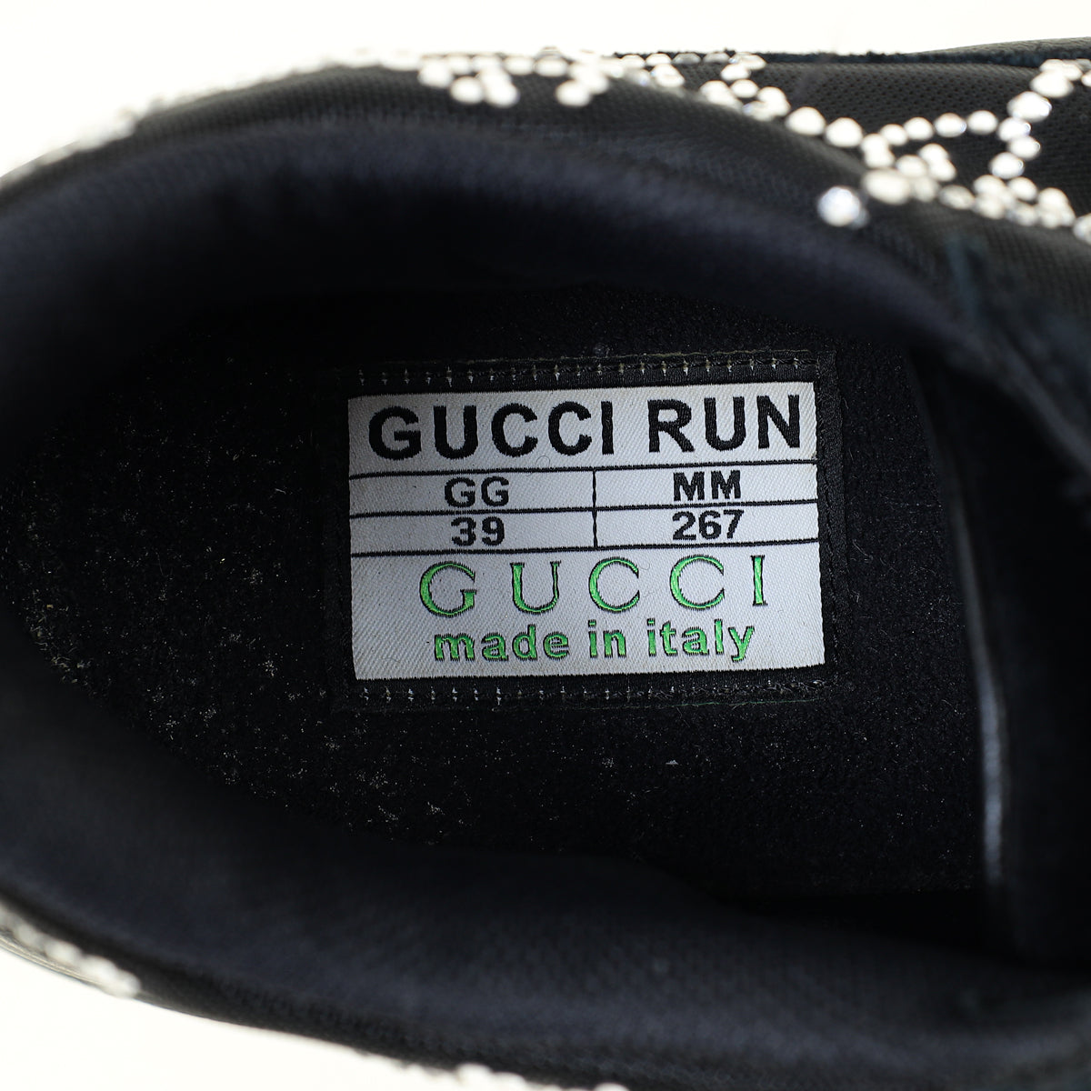 Gucci Black GG Crystal Run Sneaker 39 – THE CLOSET