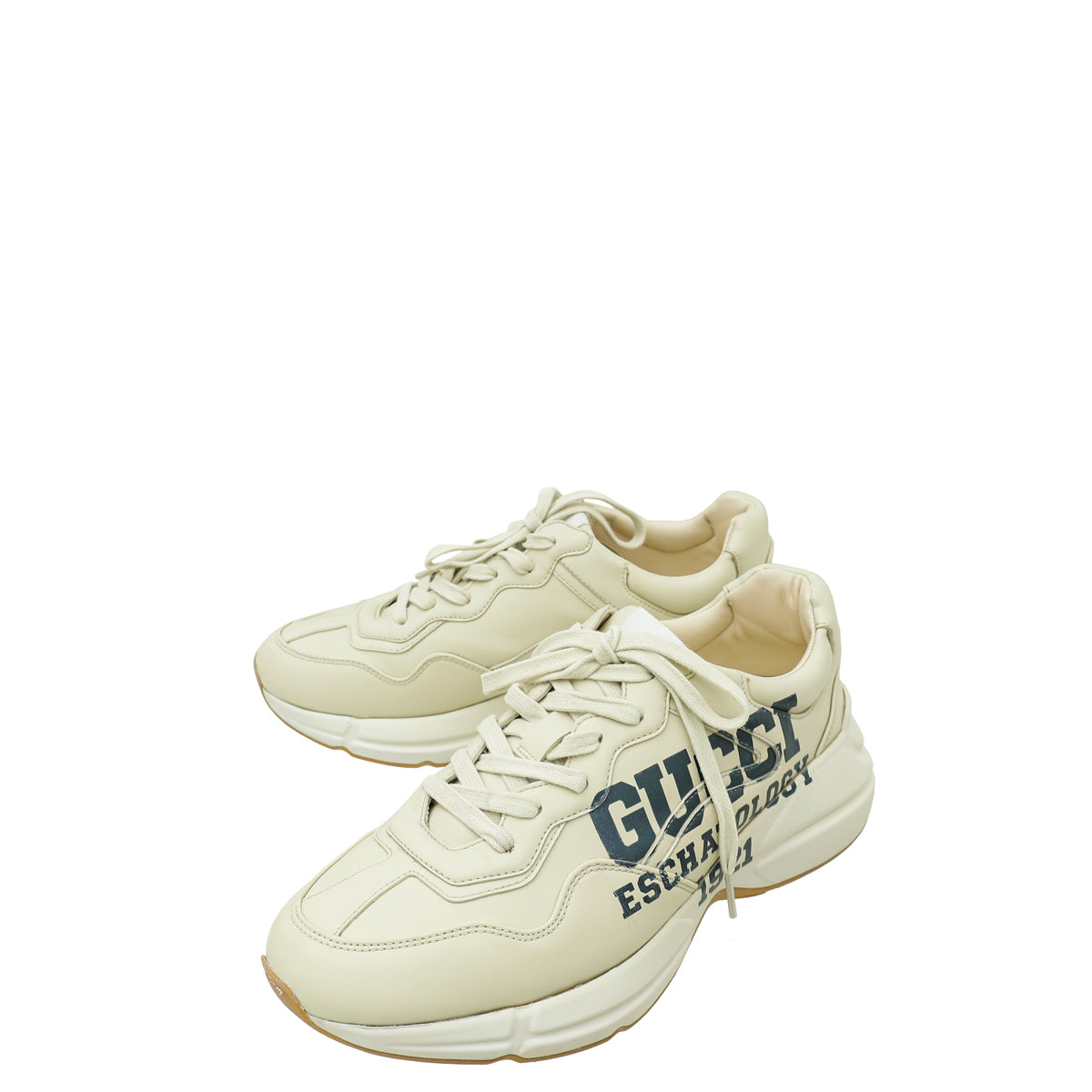 Gucci Ivory Rhyton Eschatology 1921 Print Sneaker 39-Gucci-THE CLOSET