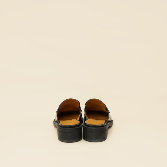 Gucci Black Interlocking G Leather Mules 39-Gucci-THE CLOSET