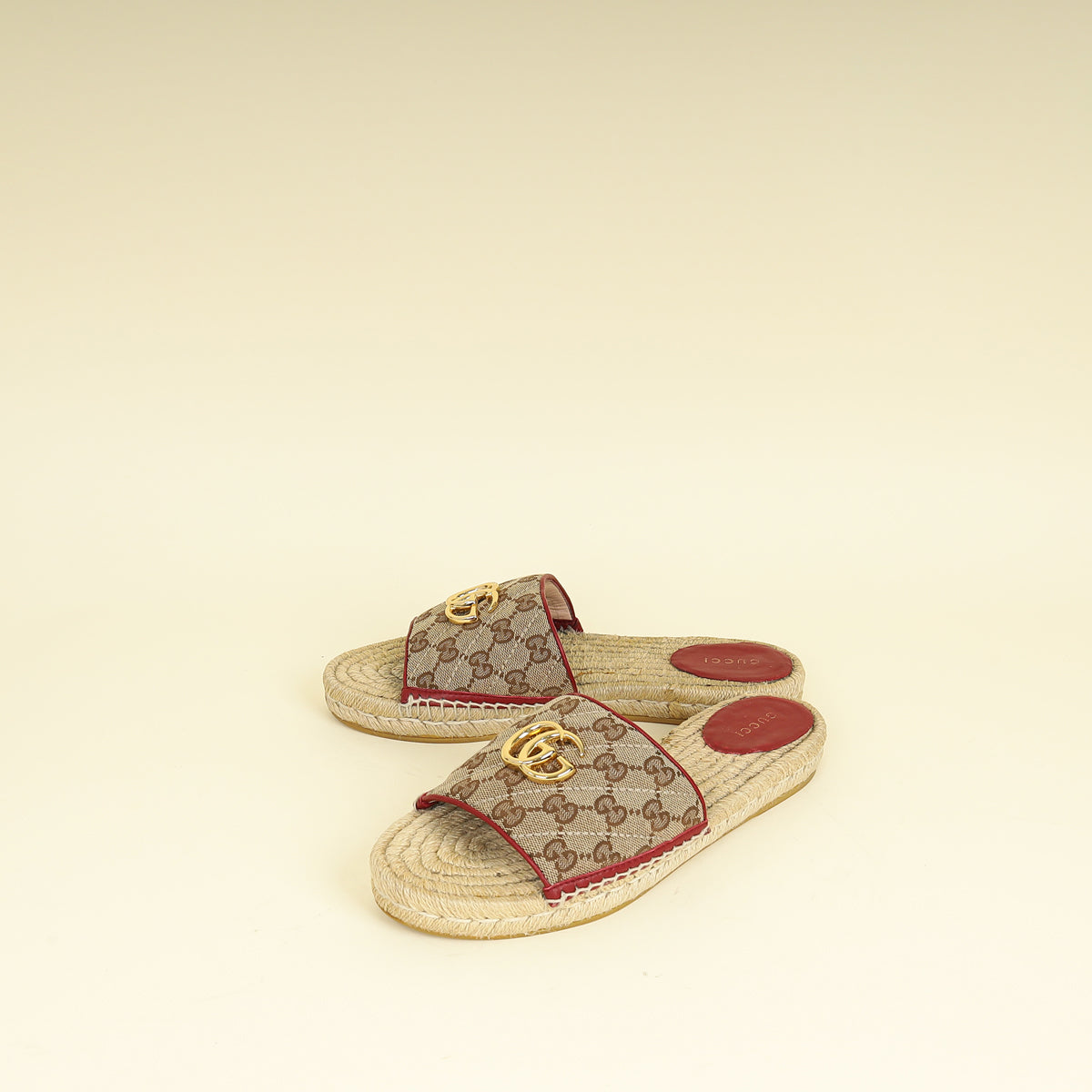 Gucci Bicolor GG Marmont Espadrille Sandal 39