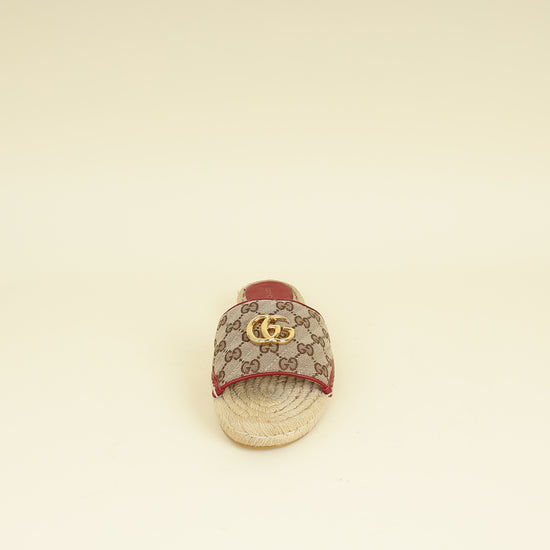Gucci Bicolor GG Marmont Espadrille Sandal 39