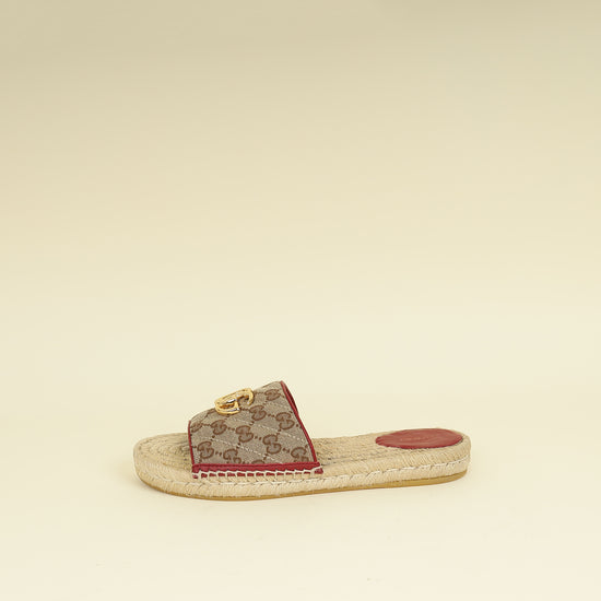 Gucci Bicolor GG Marmont Espadrille Sandal 39