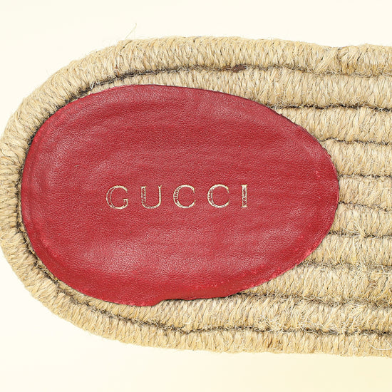 Gucci Bicolor GG Marmont Espadrille Sandal 39